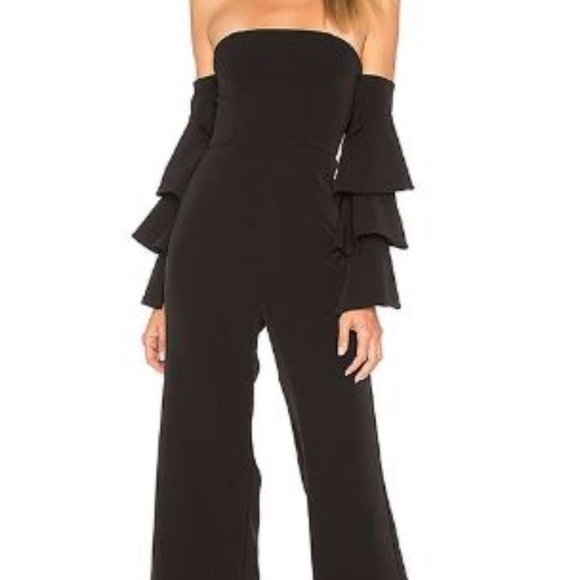 Revolve AARO Off the shoulder ruffle jumpsuit - Picture 1 of 2